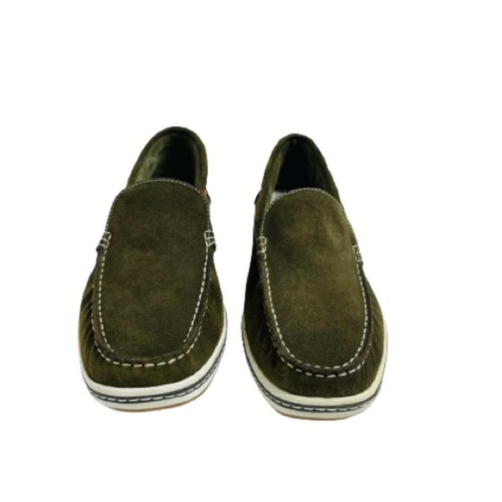 GBX Army Green Suede Slip On Loafers. Men’s SIZE 8M